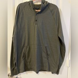 Banana Republic Shirt Mens Extra Large XL Green Hoodie Long Sleeve Henley Pocket